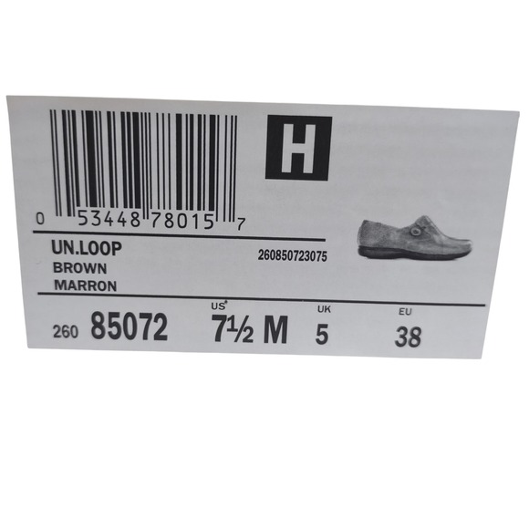 Clarks Artisan Unstructured Brown Leather Button Accent Slip On Loafers 7.5M - Picture 10 of 10